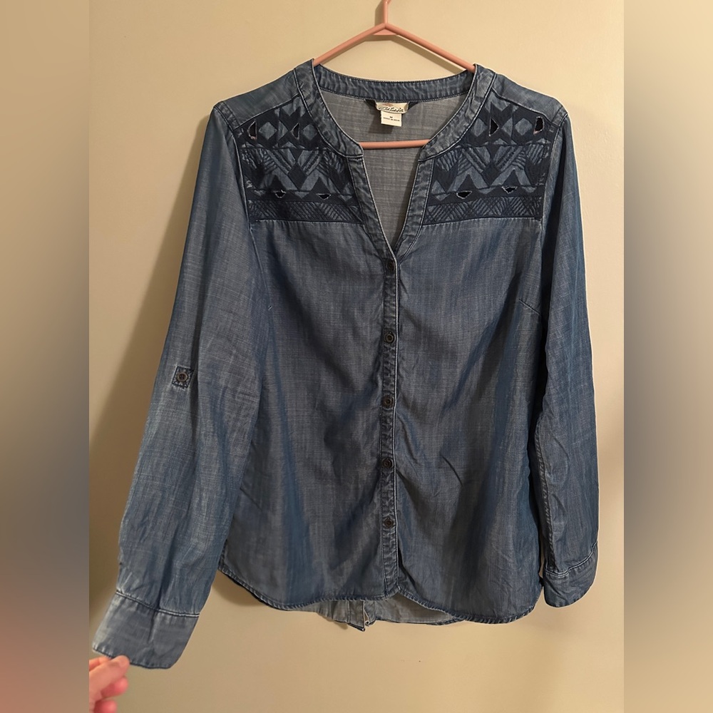 Denim Button-Up Shirt